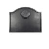 Cast Iron Fireplace Backplate Minuteman Black-1