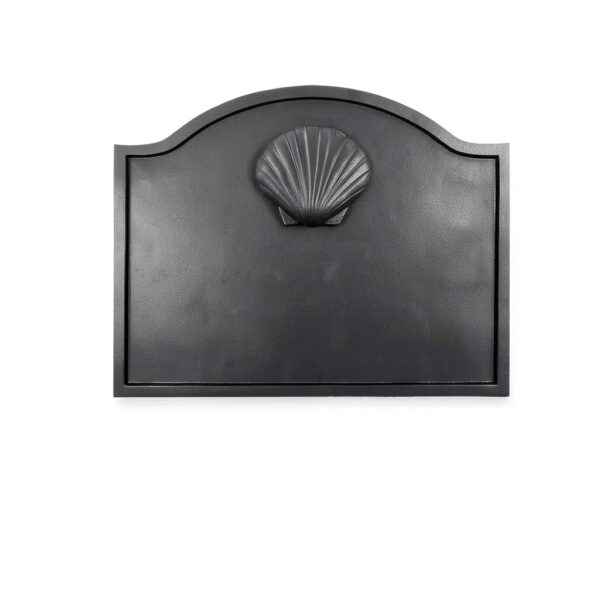 Cast Iron Fireplace Backplate Minuteman Black-1