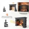 IGOHEALS Classic Iron Fireplace Back Plate-2
