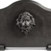 Permade Lion Iron Fireplace Back Plate 19.5in Powder Coated-0
