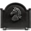 Fireplace Back Plate G GOOD GAIN Cast Iron Black 19.5" x 16.2" Modern-0