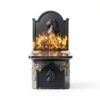 Fireplace Back Plate G GOOD GAIN Cast Iron Black 19.5" x 16.2" Modern-1