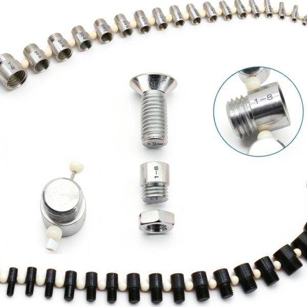 44Pcs Nut and Bolt Thread Checker,27 Standard & 23 Metric,44 Male/Female Thread Gauges,Bolt Size Finder,for Quickly Identify and Verify-3