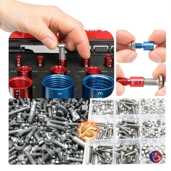 Thread Checker Redants 50Pcs Detachable SAE and Metric Gauge Set-6