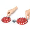 Nut and Bolt Thread Checker - 30 Standard and Metric Bolt Size Finder Bolt and Nut Identifier 15 Standard & 15 Metric Portable Thread Identifier Gauge with Hanging Hole (Circle Shape)-1