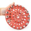Nut and Bolt Thread Checker - 30 Standard and Metric Bolt Size Finder Bolt and Nut Identifier 15 Standard & 15 Metric Portable Thread Identifier Gauge with Hanging Hole (Circle Shape)-3