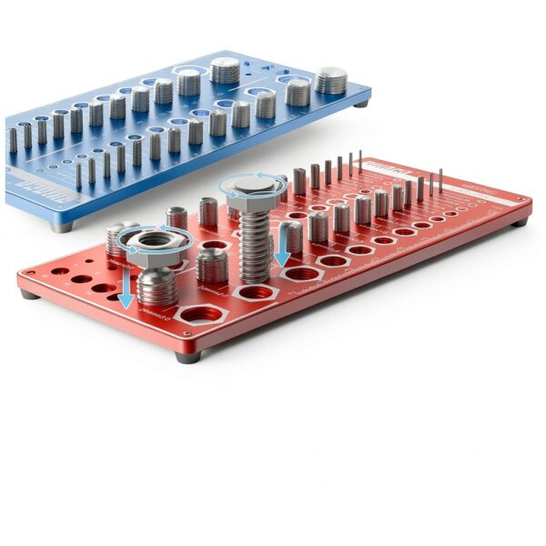 Nut and Bolt Thread Checker PUIOCO 62‑Size Standard & Metric Gauge-3