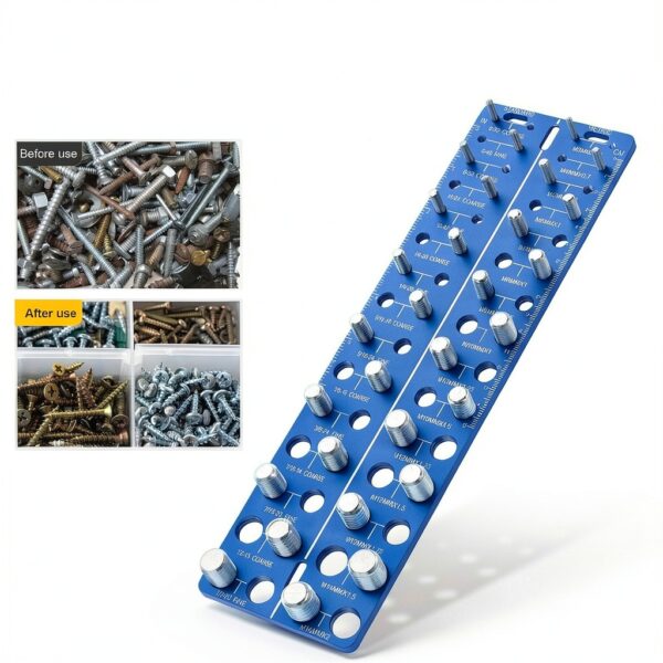 30 in 1 Nut and Bolt Thread Checker by Meaowera Standard and Metric-5