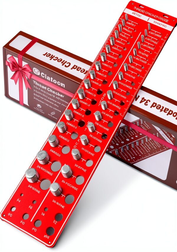 Thread Checker by Clatoon 42‑Nut & Bolt Gauge, 34 Sizes, Alloy-0
