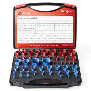 Thread Checker Kit 50PCS Ukiupop Gauge with Laser Engraving-0