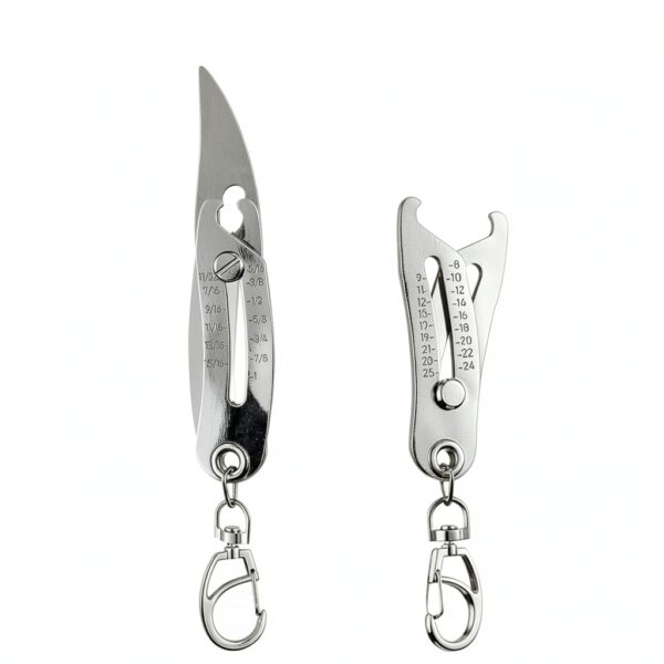 Portable Bolt Size Finder RDGXAED 2PCS Thread Gauge Keychain Stainless-1