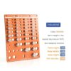 T&D 42 Holes Nut and Bolt Thread Checker Inch Gauge 8 Drill Bits-1