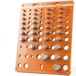 T&D 42 Holes Nut and Bolt Thread Checker Inch Gauge 8 Drill Bits-0