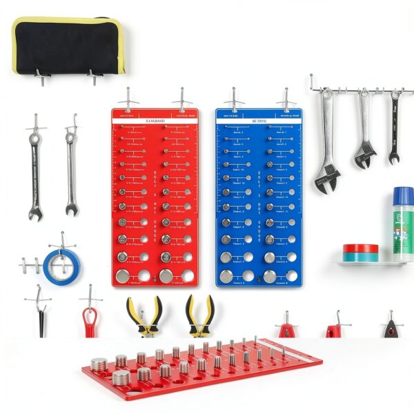 Nut and Bolt Thread Checker by Clonivent - 44 Size Aluminum Gauge-6