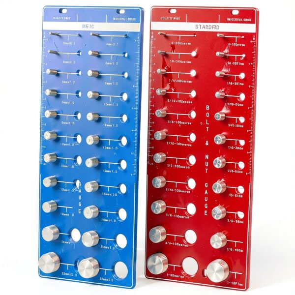 Nut and Bolt Thread Checker by Clonivent - 44 Size Aluminum Gauge-0