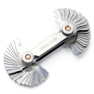 Professional Thread Gauge, 3-in-1 Thread Pitch Gauge: Metric 60°, Whitworth 55° & US SAE 60° Screw Gauge Set – Stainless Steel Thread Checker with Locking Device for Automotive, Workshop & Plumbing-0