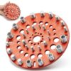 Nut and Bolt Thread Checker - 30 Standard and Metric Bolt Size Finder Bolt and Nut Identifier 15 Standard & 15 Metric Portable Thread Identifier Gauge with Hanging Hole (Circle Shape)-0
