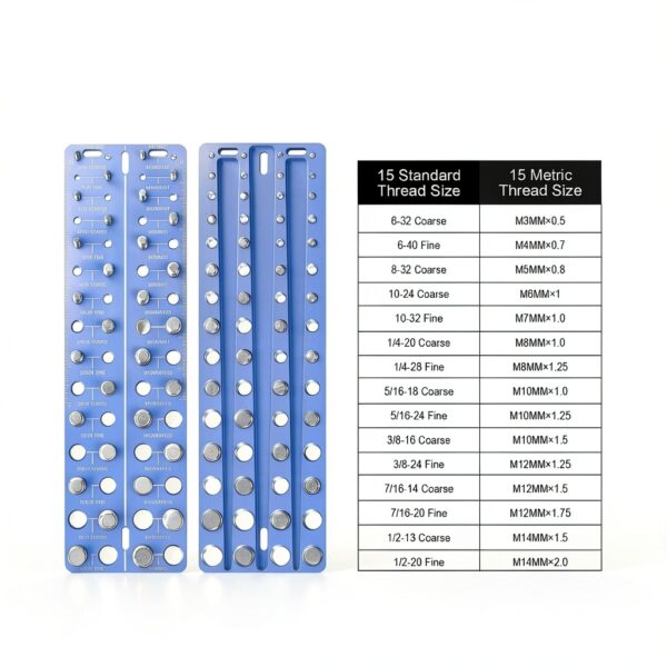 30 in 1 Nut and Bolt Thread Checker by Meaowera Standard and Metric-3