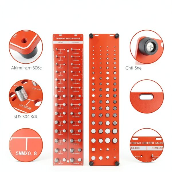 Thread Checker 2 PCS Bolt Gauge by Tekeviss Mountable Inch Cm Scale-2