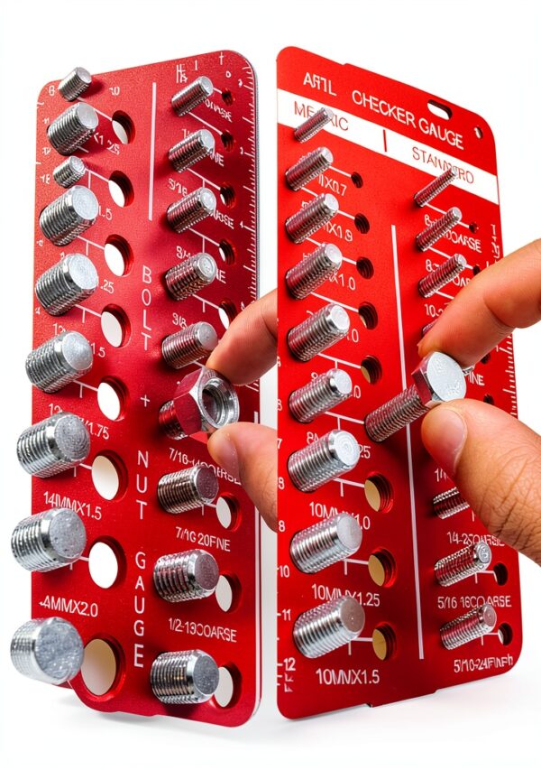 Thread Checker by Clatoon 42‑Nut & Bolt Gauge, 34 Sizes, Alloy-4
