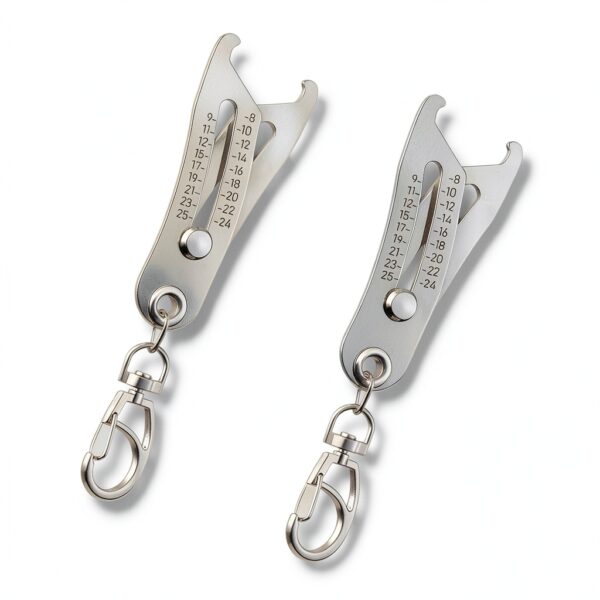 Portable Bolt Size Finder RDGXAED 2PCS Thread Gauge Keychain Stainless-0