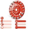 Nut and Bolt Thread Checker - 30 Standard and Metric Bolt Size Finder Bolt and Nut Identifier 15 Standard & 15 Metric Portable Thread Identifier Gauge with Hanging Hole (Circle Shape)-2